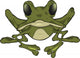 Big Green Frog Cartoon Wall Decal