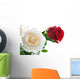 White And Red Roses Wall Decal