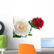 White And Red Roses Wall Decal