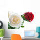 White And Red Roses Wall Decal