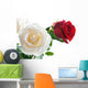 White And Red Roses Wall Decal