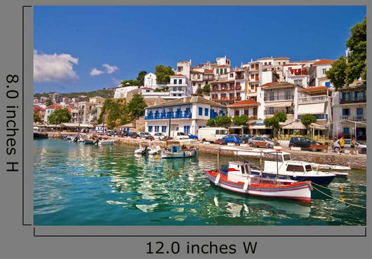 Pictorial Harbors Small Greek Wall Decal