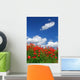 Field Red Poppies With Blue Skies Wall Decal