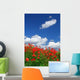 Field Red Poppies With Blue Skies Wall Decal