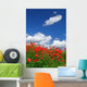 Field Red Poppies With Blue Skies Wall Decal