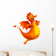 Cute Smiling Happy Orange Wall Decal