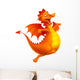 Cute Smiling Happy Orange Wall Decal