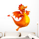 Cute Smiling Happy Orange Wall Decal