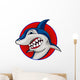 Shark Mascot Wall Decal