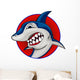 Shark Mascot Wall Decal