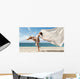 Woman Enjoying Beach Wall Decal