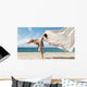 Woman Enjoying Beach Wall Decal