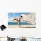 Woman Enjoying Beach Wall Decal