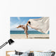 Woman Enjoying Beach Wall Decal