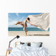 Woman Enjoying Beach Wall Decal