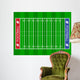 American Football Field with Sidelines Vector Wall Decal
