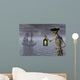Skeleton Pirate With Ghost Ship Wall Decal