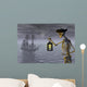 Skeleton Pirate With Ghost Ship Wall Decal