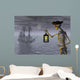 Skeleton Pirate With Ghost Ship Wall Decal