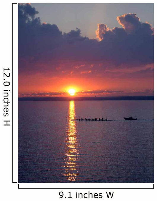 Crew Practice Lake Sunset Wall Decal