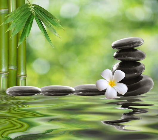 Spa Stones With Frangipani Wall Decal