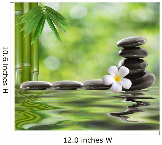 Spa Stones With Frangipani Wall Decal