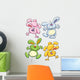 Cheerful Bunny Wall Decal Sticker Set Wall Decal