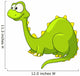 Cartoon Green Brontosaurus Dino Wall Decal