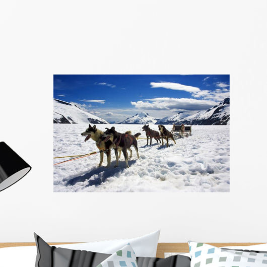 Dog Sledding Alaska Wall Decal