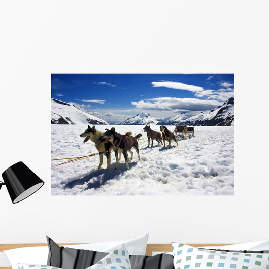 Dog Sledding Alaska Wall Decal