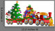 Santa Reindeer Snowman in Train with Gifts and Christmas Tree Wall Decal