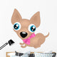 Puppy Chihuahua With Bow Wall Decal
