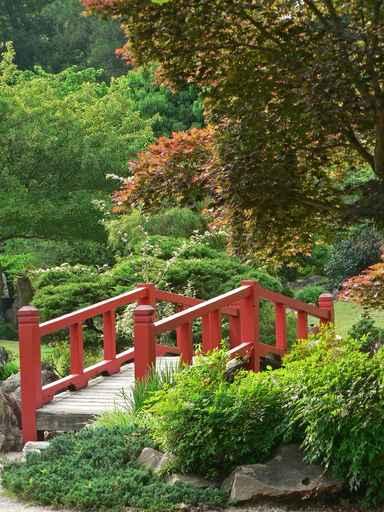 Small Bridge Japanese Garden Wall Decal