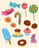 Cartoon Candy Icon Wall Decal