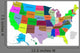 Map Usa With States Wall Decal