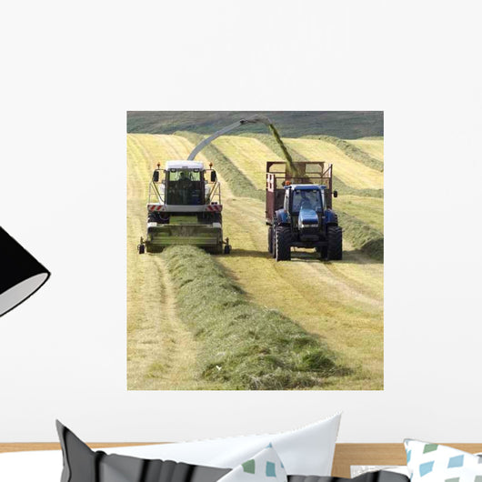 Collecting Silage For Feeding Wall Decal