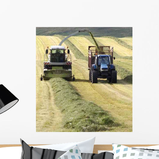 Collecting Silage For Feeding Wall Decal