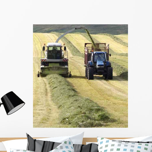 Collecting Silage For Feeding Wall Decal