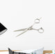 Scissors Flat Hairdresser White Wall Decal