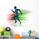 Running Cross Section Wall Decal