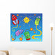 Cartoon Fireworks Theme 2 Wall Decal