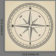 Vector Outline Compass Wind Wall Decal