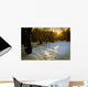 Winter Scene Lake Forest Wall Decal