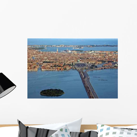 Venice and Ponte della Liberta Aerial Wall Decal