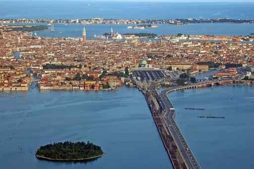 Venice and Ponte della Liberta Aerial Wall Decal