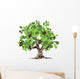 Big Green Oak Tree Wall Decal