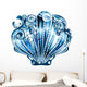 Scallop Blue Wall Decal