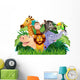 Jungle Animals Cartoon Wall Decal