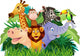 Jungle Animals Cartoon Wall Decal
