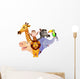 African Cartoon Animals Wall Decal